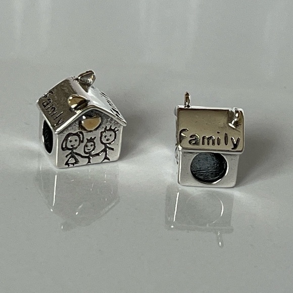 💜 Silver Family House Charm - Picture 1 of 5
